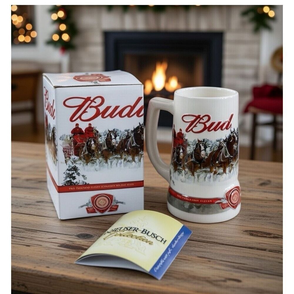 Budweiser Holiday Stein Collection 2011 "Strength Power Beauty"